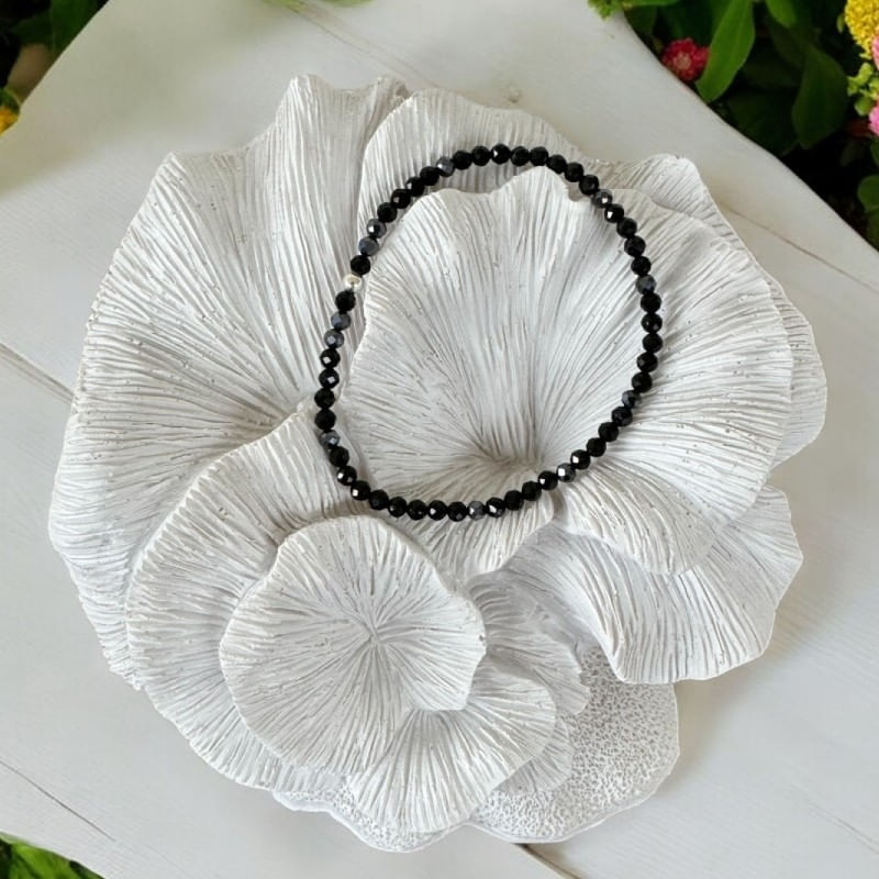 Fashion, accesorii si bijuterii - Femei - Bijuterii femei - Bratari femei - Bratara dama neagra Josephina din Spinel Negru si Hematit cu argint 925 - Infinity.ro