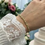 Fashion, accesorii si bijuterii - Femei - Bijuterii femei - Bratari femei - Bratara eleganta dama Selina din peridot si argint placat cu aur 925 - Infinity.ro
