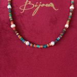 Fashion, accesorii si bijuterii - Femei - Bijuterii femei - Coliere femei - Colier Choker perle naturale Ayana cu cipsuri de scoici colorate si argint 925 - Infinity.ro
