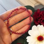 Fashion, accesorii si bijuterii - Femei - Bijuterii femei - Bratari femei - Bratara dama Lidia din Granat si Jad Rosu fatetat cu argint roz gold 925 - Infinity.ro