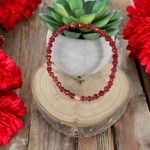 Fashion, accesorii si bijuterii - Femei - Bijuterii femei - Bratari femei - Bratara dama Lidia din Granat si Jad Rosu fatetat cu argint roz gold 925 - Infinity.ro