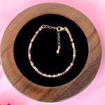 Fashion, accesorii si bijuterii - Femei - Bijuterii femei - Bratari femei - Bratara eleganta dama Jameela din turmalina multicolora Candy cu argint placat cu aur - Infinity.ro