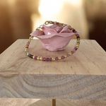 Fashion, accesorii si bijuterii - Femei - Bijuterii femei - Bratari femei - Bratara eleganta dama Jameela din turmalina multicolora Candy cu argint placat cu aur - Infinity.ro