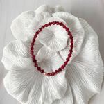 Fashion, accesorii si bijuterii - Femei - Bijuterii femei - Bratari femei - Bratara dama Lidia din Granat si Jad Rosu fatetat cu argint roz gold 925 - Infinity.ro
