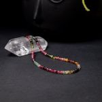Fashion, accesorii si bijuterii - Femei - Bijuterii femei - Coliere femei - Choker Felicity din turmalina multicolora rondele A++, inchidere din Argint 925 - Infinity.ro