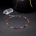 Fashion, accesorii si bijuterii - Femei - Bijuterii femei - Coliere femei - Choker Felicity din turmalina multicolora rondele A++, inchidere din Argint 925 - Infinity.ro