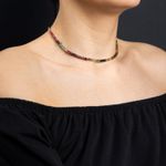 Fashion, accesorii si bijuterii - Femei - Bijuterii femei - Coliere femei - Choker Felicity din turmalina multicolora rondele A++, inchidere din Argint 925 - Infinity.ro