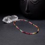 Fashion, accesorii si bijuterii - Femei - Bijuterii femei - Coliere femei - Choker Felicity din turmalina multicolora rondele A++, inchidere din Argint 925 - Infinity.ro