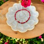 Fashion, accesorii si bijuterii - Femei - Bijuterii femei - Bratari femei - Bratara dama Malvina din coral rosu vopsit fatetat cu accesorii din Argint Rose Gold - Infinity.ro