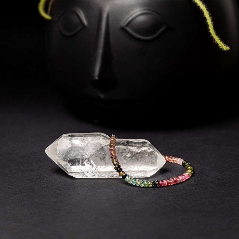 Fashion, accesorii si bijuterii - Femei - Bijuterii femei - Bratari femei - Bratara Felicity din turmalina multicolora rondele A++, inchidere din Argint 925 - Infinity.ro