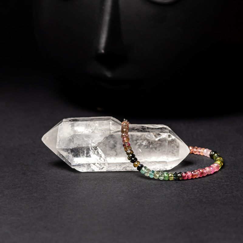 Fashion, accesorii si bijuterii - Femei - Bijuterii femei - Bratari femei - Bratara Felicity din turmalina multicolora rondele A++, inchidere din Argint 925 - Infinity.ro