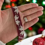 Fashion, accesorii si bijuterii - Femei - Bijuterii femei - Bratari femei - Bratara miyuki rosu-argintiu lata, eleganta pentru femei, Samira - Infinity.ro