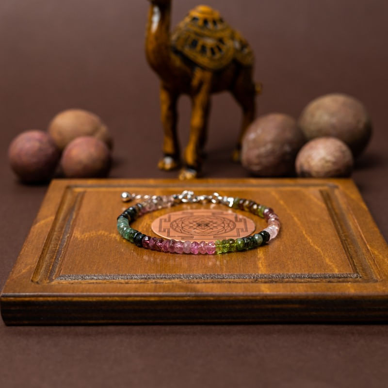 Fashion, accesorii si bijuterii - Femei - Bijuterii femei - Bratari femei - Bratara Felicity din turmalina multicolora rondele A++, inchidere din Argint 925 - Infinity.ro