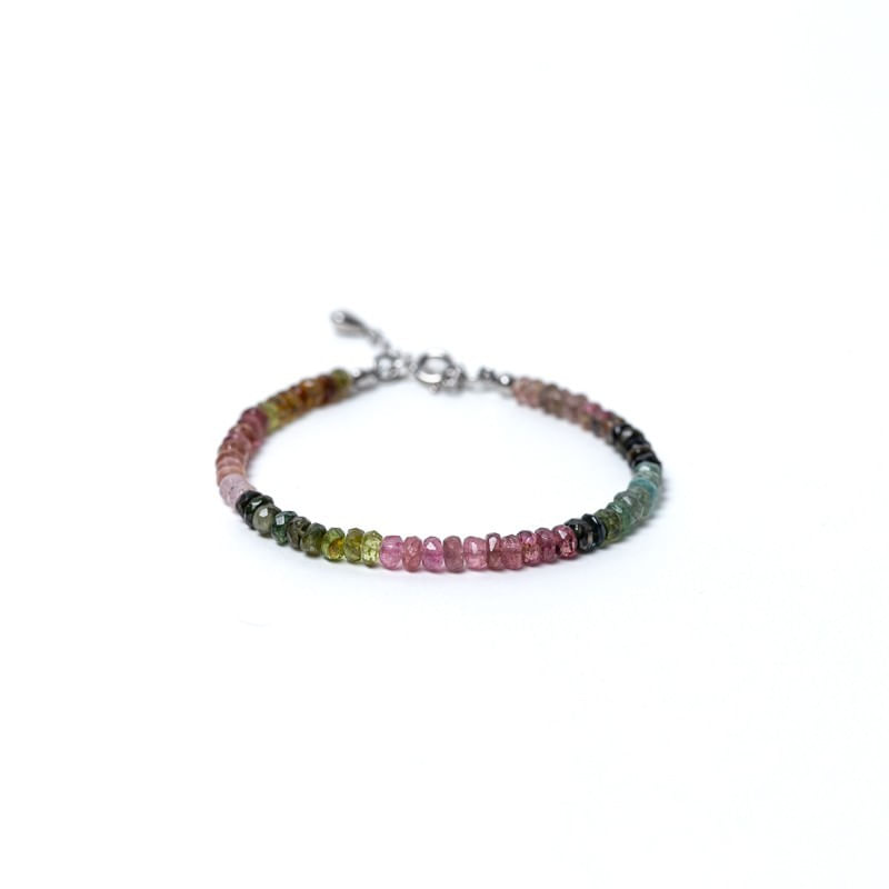 Fashion, accesorii si bijuterii - Femei - Bijuterii femei - Bratari femei - Bratara Felicity din turmalina multicolora rondele A++, inchidere din Argint 925 - Infinity.ro