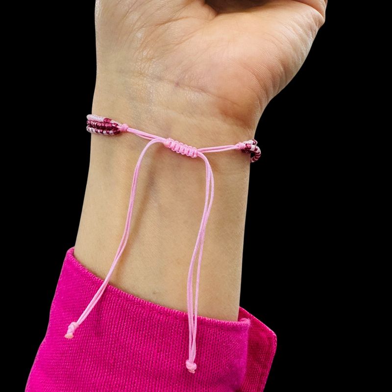 Fashion, accesorii si bijuterii - Femei - Bijuterii femei - Bratari femei - Bratara handmade roz Solene cu snur 3 straturi Miyuki si argint 925 - Infinity.ro