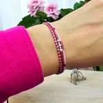 Fashion, accesorii si bijuterii - Femei - Bijuterii femei - Bratari femei - Bratara handmade roz Solene cu snur 3 straturi Miyuki si argint 925 - Infinity.ro