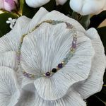 Fashion, accesorii si bijuterii - Femei - Bijuterii femei - Bratari femei - Bratara eleganta dama Salma din fluorit si argint placat cu aur 925 - Infinity.ro