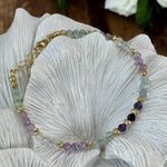Fashion, accesorii si bijuterii - Femei - Bijuterii femei - Bratari femei - Bratara eleganta dama Salma din fluorit si argint placat cu aur 925 - Infinity.ro