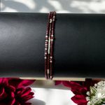 Fashion, accesorii si bijuterii - Femei - Bijuterii femei - Bratari femei - Bratara handmade snur Inaya 3 straturi Miyuki si cristale Granat - Infinity.ro