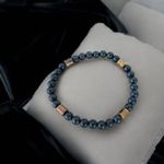 Fashion, accesorii si bijuterii - Barbati - Bijuterii barbati - Bratari barbati - Bratara barbati din Onix negru mat si Ochi de tigru, Nandor - Infinity.ro