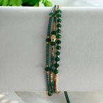 Fashion, accesorii si bijuterii - Femei - Bijuterii femei - Bratari femei - Bratara handmade snur 3 straturi Safiya cu Miyuki si Jad Verde - Infinity.ro