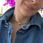 Fashion, accesorii si bijuterii - Femei - Bijuterii femei - Coliere femei - Colier choker Elina din margele Miyuki mov cu cristale de Ametist si argint placat cu aur 925 - Infinity.ro