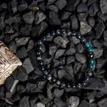Fashion, accesorii si bijuterii - Barbati - Bijuterii barbati - Bratari barbati - Bratara barbati Virat din pietre semipretioase de Apatit Albastru, Shell Turquoise Negru si Hematit, sfere de 6mm - Infinity.ro