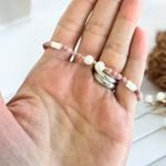 Fashion, accesorii si bijuterii - Femei - Bijuterii femei - Bratari femei - Bratara femei Rodonit si Perle Agrata, ajustabila, cupru placat cu aur - Infinity.ro