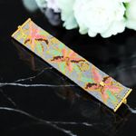 Fashion, accesorii si bijuterii - Femei - Bijuterii femei - Bratari femei - Susur de petale - Bratara lata eleganta din margele japoneze miyuki- model floral - Infinity.ro