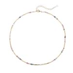 Fashion, accesorii si bijuterii - Femei - Bijuterii femei - Coliere femei - Colier Boho Turmalina curcubeu multicolora Adelin, placat cu aur - Infinity.ro