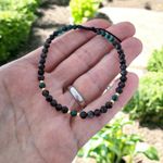 Fashion, accesorii si bijuterii - Femei - Bijuterii femei - Bratari femei - Bratara Snur dama din pietre naturale Aimee, cristale de Obsidian si Malachit cu accesorii din argint 925 - Infinity.ro