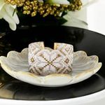 Fashion, accesorii si bijuterii - Femei - Bijuterii femei - Bratari femei - Bratara lata eleganta impletita manual din margele Miyuki, Zamora - Infinity.ro
