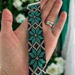 Fashion, accesorii si bijuterii - Femei - Bijuterii femei - Bratari femei - Bratara lata eleganta impletita manual cu margele miyuki, Treva - Infinity.ro