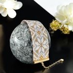 Fashion, accesorii si bijuterii - Femei - Bijuterii femei - Bratari femei - Bratara lata eleganta impletita manual din margele Miyuki, Zamora - Infinity.ro