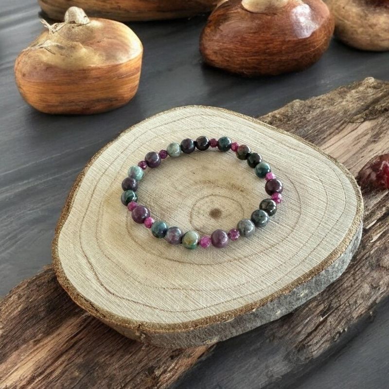 Fashion, accesorii si bijuterii - Femei - Bijuterii femei - Bratari femei - Bratara handmade rubin natural Roana, margele de 6mm si 4mm - Infinity.ro