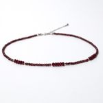 Fashion, accesorii si bijuterii - Femei - Bijuterii femei - Coliere femei - Colier choker Kavin din pietre semipretioase de Granat si Rubin, inchidere si accesorii din argint 925 - Infinity.ro