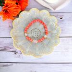 Fashion, accesorii si bijuterii - Femei - Bijuterii femei - Bratari femei - Bratara femei Karissa din margele de coral si cuart roz cu accesorii din argint 925 placat cu aur - Infinity.ro