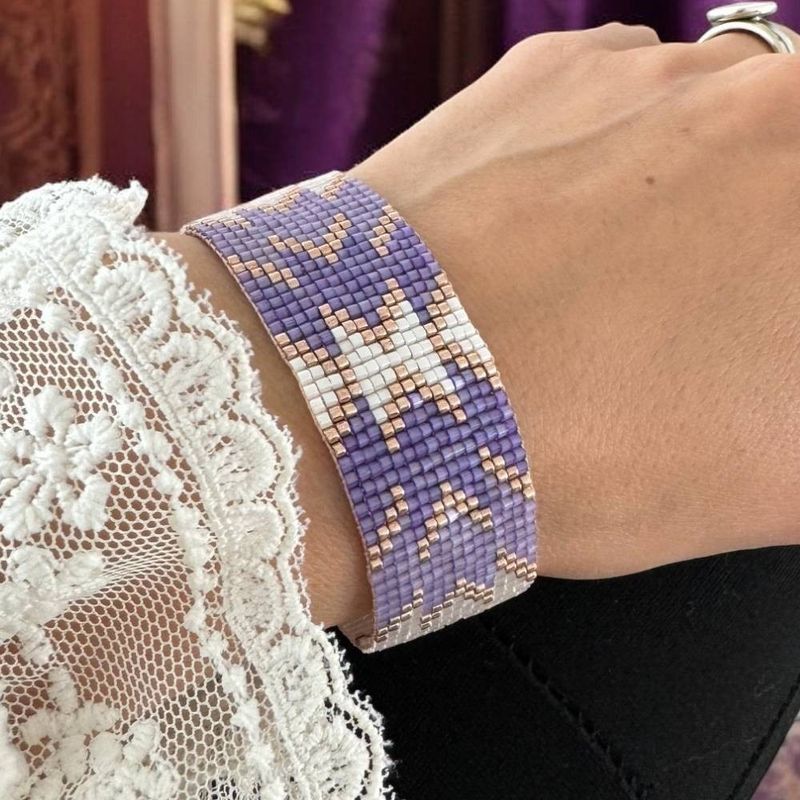 Fashion, accesorii si bijuterii - Femei - Bijuterii femei - Bratari femei - Bratara eleganta femei Poesis din margele Miyuki, impletita manual - Infinity.ro