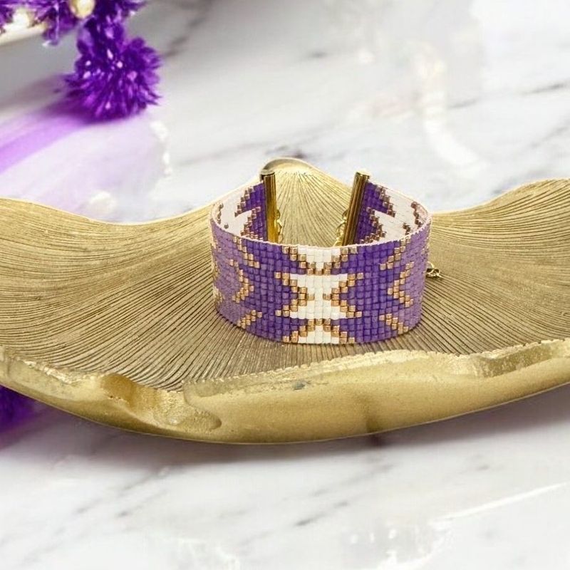 Fashion, accesorii si bijuterii - Femei - Bijuterii femei - Bratari femei - Bratara eleganta femei Poesis din margele Miyuki, impletita manual - Infinity.ro