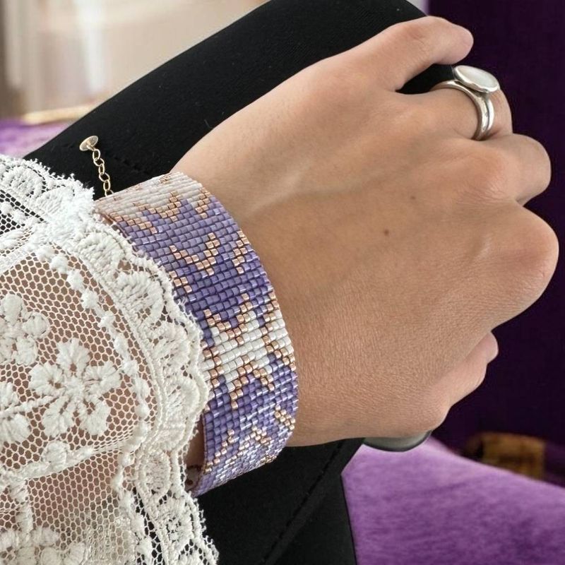 Fashion, accesorii si bijuterii - Femei - Bijuterii femei - Bratari femei - Bratara eleganta femei Poesis din margele Miyuki, impletita manual - Infinity.ro