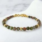 Fashion, accesorii si bijuterii - Femei - Bijuterii femei - Bratari femei - Bratara dama Samira din cristale de Unakit realizata manual cu accesorii si inchidere din argint placat cu aur - Infinity.ro