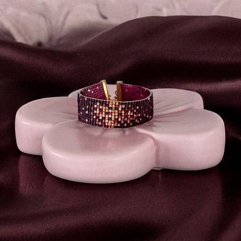 Fashion, accesorii si bijuterii - Femei - Bijuterii femei - Bratari femei - Bratara dama eleganta multistrat din margele miyuki, impletita manual-Molly - Infinity.ro