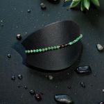 Fashion, accesorii si bijuterii - Femei - Bijuterii femei - Bratari femei - Bratara pentru femei Rana din Smarald African, Obsidian si Jad Verde cu Argint placat cu Aur - Infinity.ro