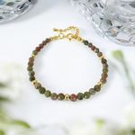 Fashion, accesorii si bijuterii - Femei - Bijuterii femei - Bratari femei - Bratara dama Samira din cristale de Unakit realizata manual cu accesorii si inchidere din argint placat cu aur - Infinity.ro