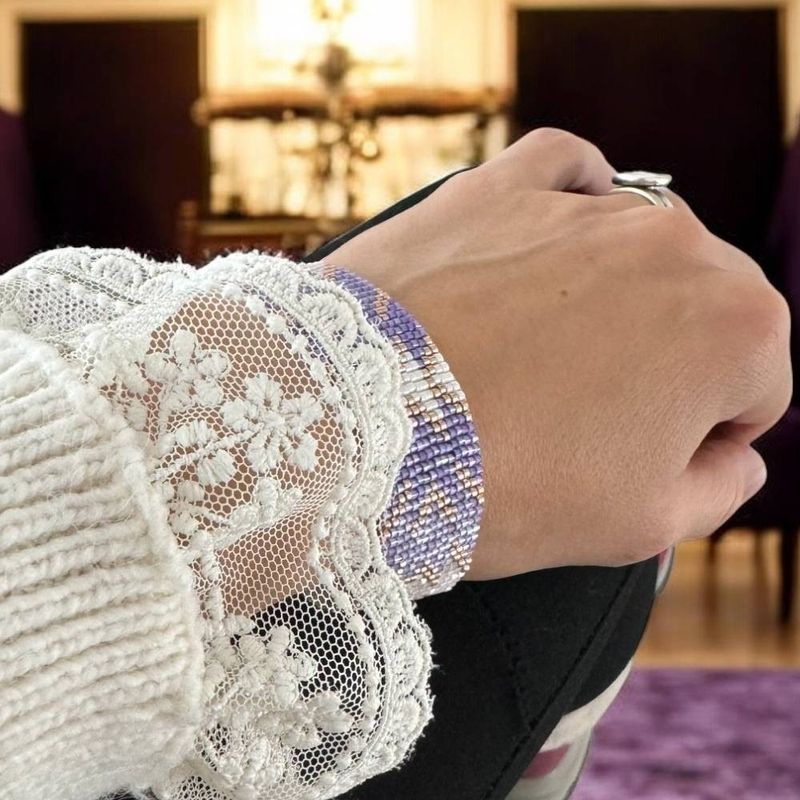 Fashion, accesorii si bijuterii - Femei - Bijuterii femei - Bratari femei - Bratara eleganta femei Poesis din margele Miyuki, impletita manual - Infinity.ro