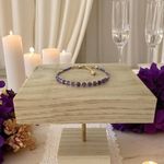 Fashion, accesorii si bijuterii - Femei - Bijuterii femei - Bratari femei - Bratara eleganta cu cristale de Ametist cu Miyuki mov si argint placat cu aur - Infinity.ro