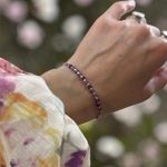 Fashion, accesorii si bijuterii - Femei - Bijuterii femei - Bratari femei - Bratara eleganta cu cristale de Ametist cu Miyuki mov si argint placat cu aur - Infinity.ro