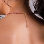 Fashion, accesorii si bijuterii - Femei - Bijuterii femei - Coliere femei - Colier choker Minis pietre semipretioase Rodonit - Infinity.ro
