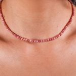 Fashion, accesorii si bijuterii - Femei - Bijuterii femei - Coliere femei - Colier choker Minis pietre semipretioase Rodonit - Infinity.ro