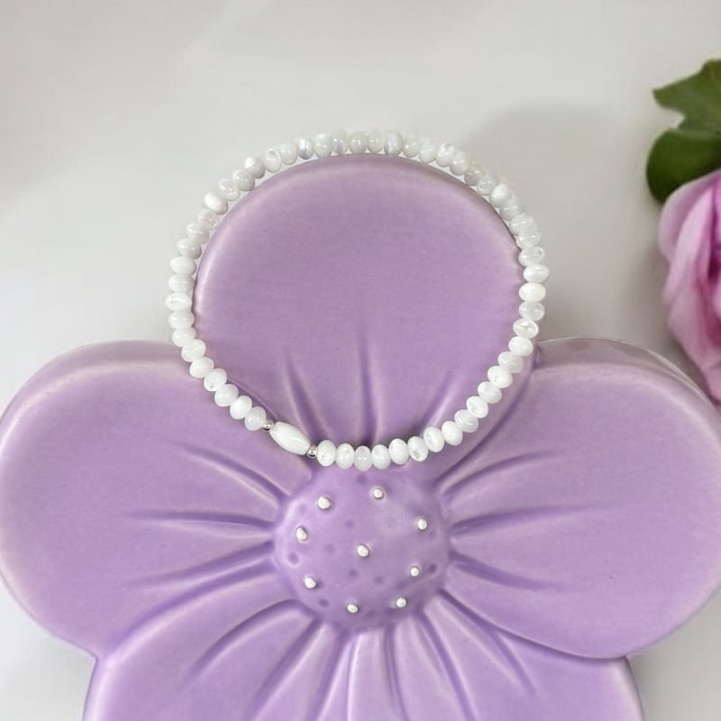 Fashion, accesorii si bijuterii - Femei - Bijuterii femei - Bratari femei - Bratara dama Carolina din sidef de scoica cu accesorii din argint 925 - Infinity.ro